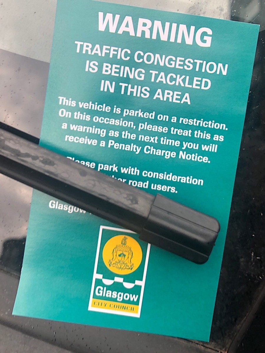  Warning notices have been placed on vehicles