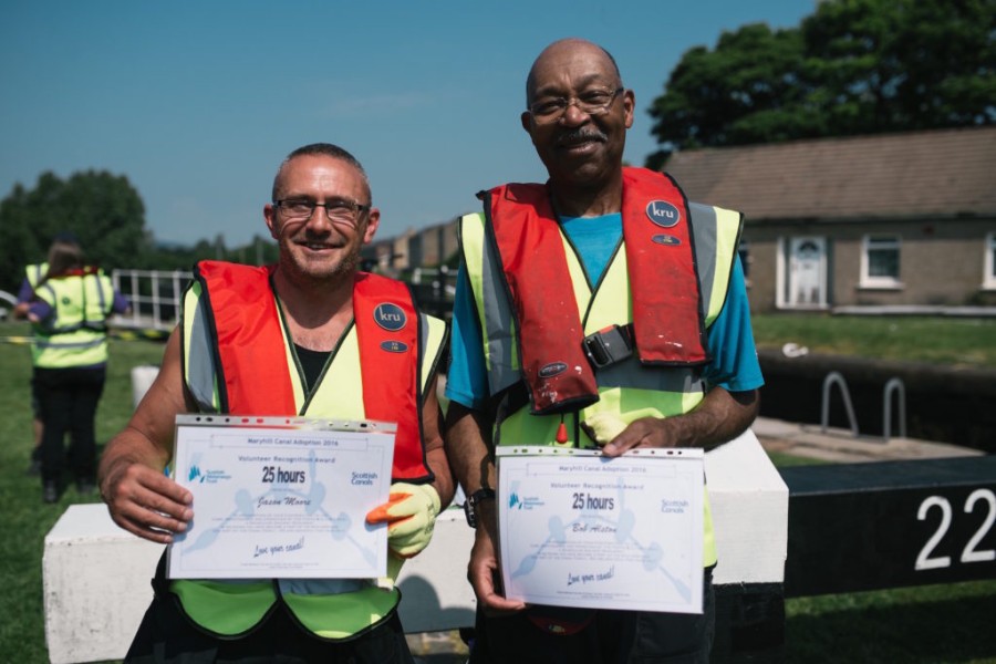  Awards: Participants in the volunteer project come away with a certificate. Photo credit Peter Devlin.