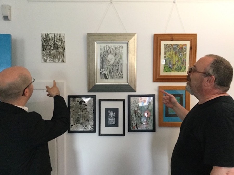  Display: Glasgow artist Michael Cavanagh is the latest addition to Patrick's 'local artists project'.