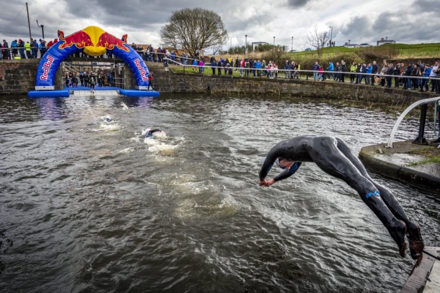  Icy: Participants compete during men the final at Red Bull Neptune Steps.