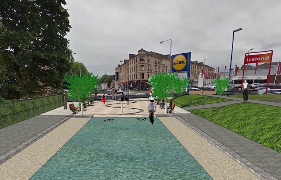  Vision: How the new cycle-friendly layout would look on Woodside Road