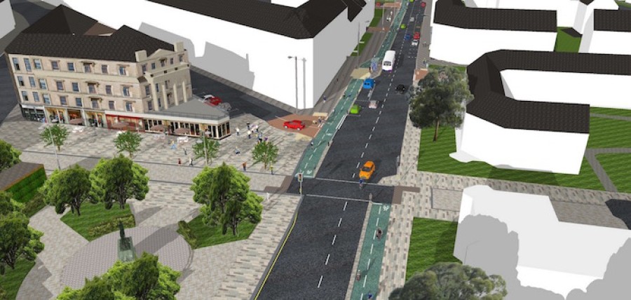  Intersection: as the routes would look at St George's Road