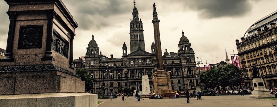  Glasgow is taking measures to give people space to move in busy spaces when restrictions ease.
