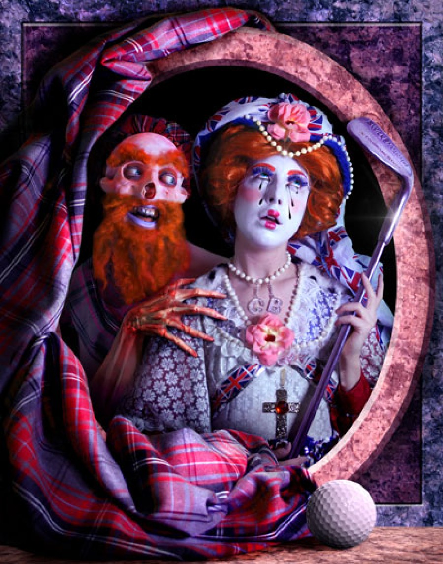 The Queen, a digital print by Glasgow based artist and printmaker Rachel Maclean