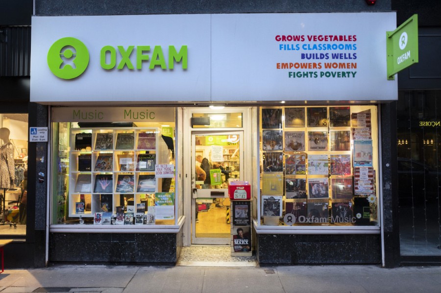 A team of 40 volunteers keep Oxfam Music ticking over. Photo: Oxfam
