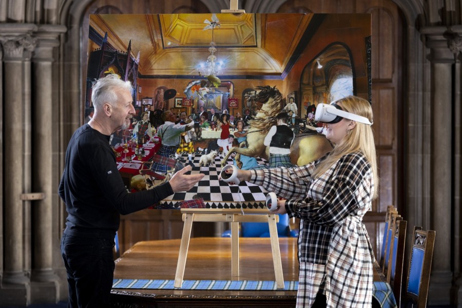 The artwork will be officially launched in virtual reality on Burns Night. Photo: Martin Shields.